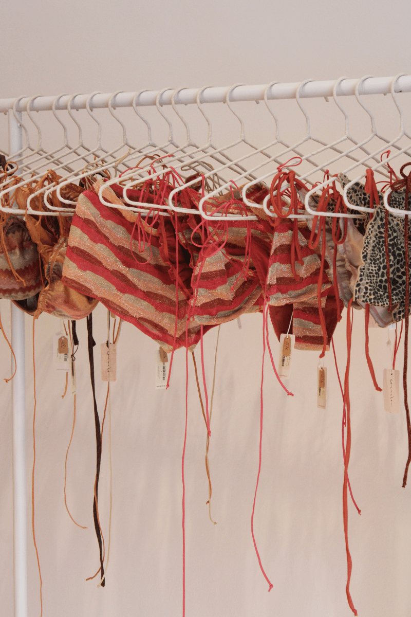 Bikinis de la colección de Camila CTG, fabricados artesanalmente en Barcelona.